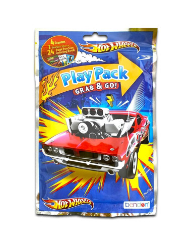 Libros para Colorear Hot Wheels - Paquete de 2 Libros y Crayones