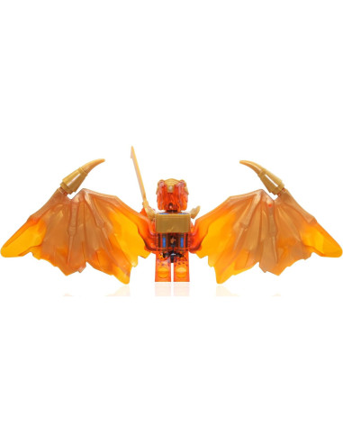 LEGO NINJAGO Minifigura Cole Dragón Dorado con Alas y Espada