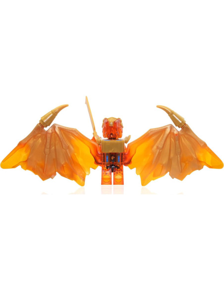 LEGO NINJAGO Minifigura Cole Dragón Dorado con Alas y Espada