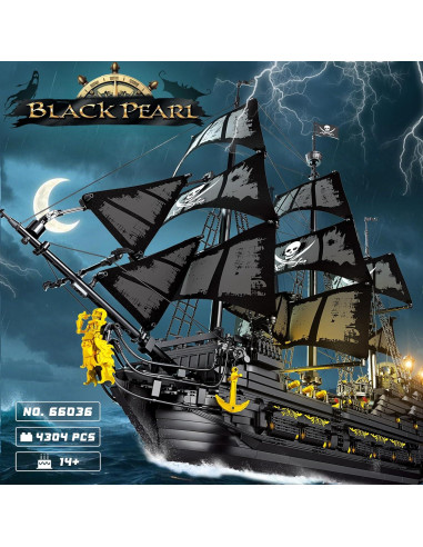 Juego de Construcción Barco Pirata Reobrix 66036 con LED 4304 Piezas