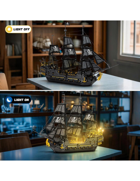 Juego de Construcción Barco Pirata Reobrix 66036 con LED 4304 Piezas