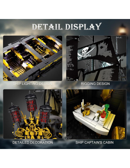 Juego de Construcción Barco Pirata Reobrix 66036 con LED 4304 Piezas