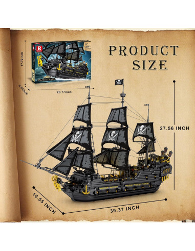 Juego de Construcción Barco Pirata Reobrix 66036 con LED 4304 Piezas