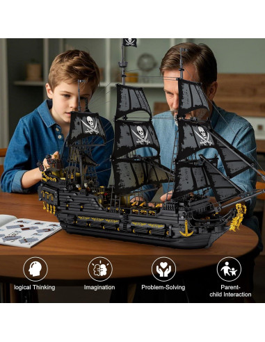 Juego de Construcción Barco Pirata Reobrix 66036 con LED 4304 Piezas