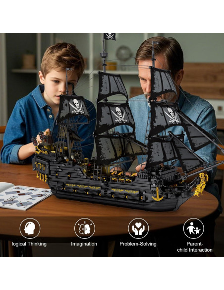 Juego de Construcción Barco Pirata Reobrix 66036 con LED 4304 Piezas