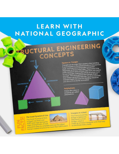 Kit de Construcción de Fortalezas National Geographic - 225 Piezas