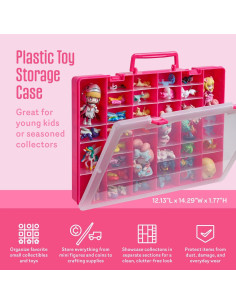 Caja de Almacenamiento de Juguetes Rosa AISLE 3 con 48 Divisores 2
