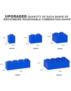 300 Ladrillos Clásicos de Construcción WEBRICK Azules 2