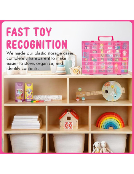 Caja de Almacenamiento de Juguetes Rosa AISLE 3 con 48 Divisores