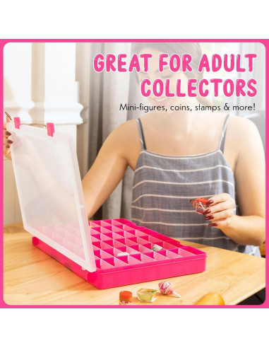 Caja de Almacenamiento de Juguetes Rosa AISLE 3 con 48 Divisores