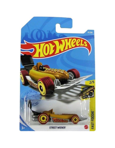 Coche Hot Wheels Street Wiener Hot Dog 2/5 - 40.64g