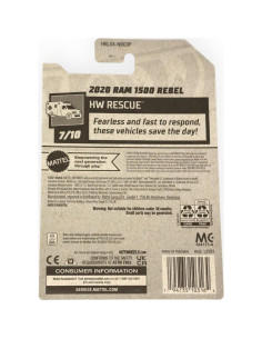 Coche de Juguete Hot Wheels Ram 1500 Rebel Amarillo 2020 2