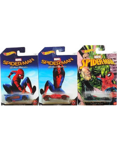 Conjunto de 6 Vehículos Diecast Hot Wheels Spider-Man 2017 2