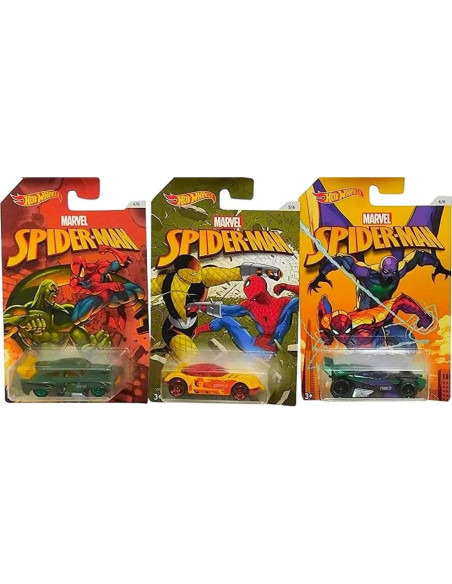 Conjunto de 6 Vehículos Diecast Hot Wheels Spider-Man 2017