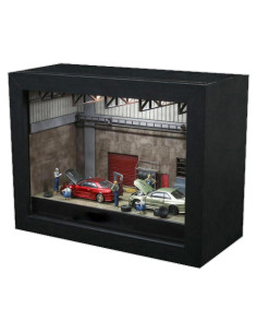 Caja de Exhibición de Coche 1/64 Bivitre con Luz LED