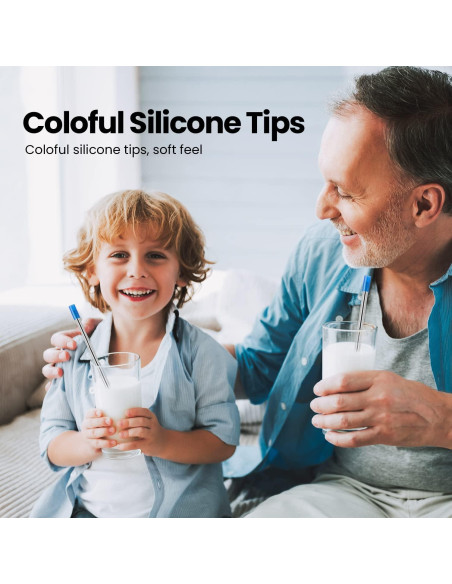 Pajitas Reutilizables Plegables Ecoangel - Acero Inoxidable 4 Unidades