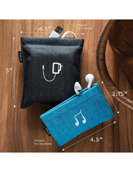 Kit de Bolsa de Bolsillo UT Wire - 1 Cargador y Estuche Negro