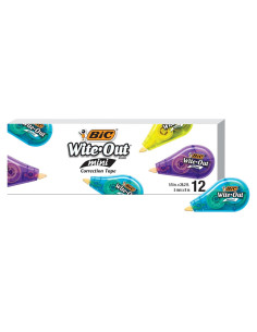 Cinta de Corrección Mini BIC Wite-Out, 12 Dispensadores, 5m