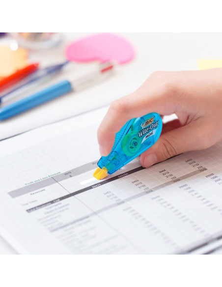 Cinta de Corrección Mini BIC Wite-Out, 12 Dispensadores, 5m