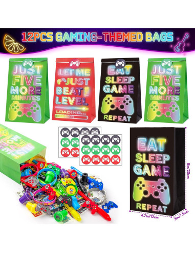 Conjunto de Favores de Cumpleaños Videojuegos SNLN 12 Piezas
