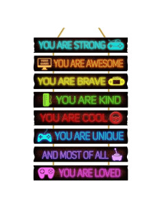 Decoración de Pared para Sala de Juegos Rutiyoka - MDF 8 Piezas