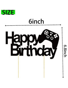 Adorno de Pastel de Videojuegos BIEUFBJI 11 Piezas Azul 2