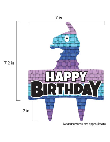 Topper de Pastel de Cumpleaños Fort - Think Green Fun - 18x23cm