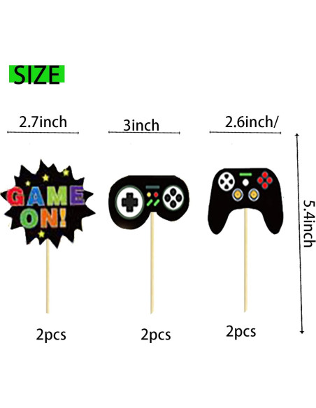 Adorno de Pastel de Videojuegos BIEUFBJI 11 Piezas Azul