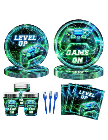 Juego de Fiesta de Cumpleaños Videojuegos JOYHAPISTAR para 24