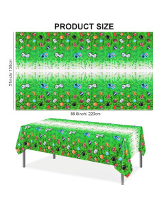 Mantel de Fiesta Temático Videojuegos PHOGARY 130x220 cm 3 Unidades 2