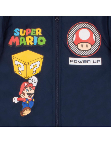 Chaqueta Bomber Varsity Super Mario Bros Niños Azul Talla 6/7
