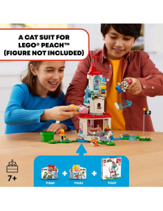 LEGO Super Mario Traje de Gato Peach y Torre Congelada 71407 2