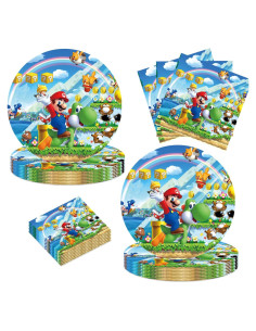 Set de Suministros de Fiesta Mario Party 40 Piezas GYSIXGAOSU