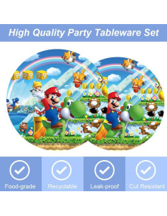 Set de Suministros de Fiesta Mario Party 40 Piezas GYSIXGAOSU 2