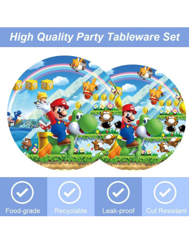 Set de Suministros de Fiesta Mario Party 40 Piezas GYSIXGAOSU