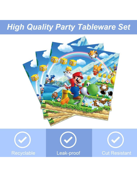 Set de Suministros de Fiesta Mario Party 40 Piezas GYSIXGAOSU