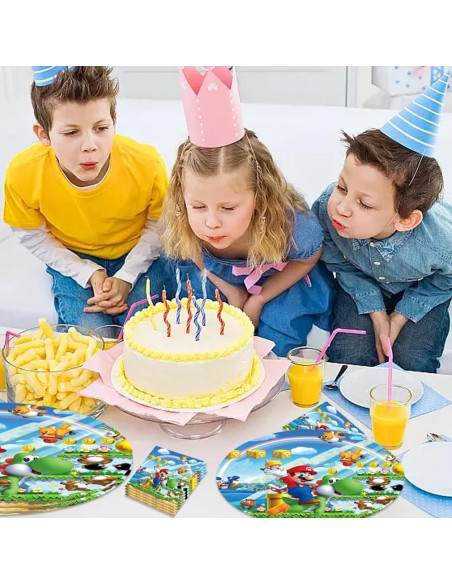 Set de Suministros de Fiesta Mario Party 40 Piezas GYSIXGAOSU