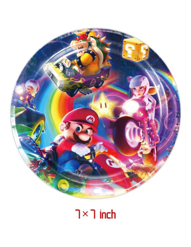 Suministros de Fiesta Mario Bros 40 Piezas - Platos y Servilletas