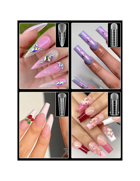 Kit 288PCS Formas Duales Uñas Acrílicas TOROKOM - 12 Tamaños