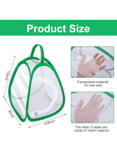 Jaula Plegable para Mariposas DECOHS 2 Pcs 25.4x22.4x20.3 cm 2