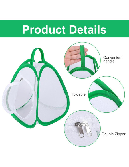 Jaula Plegable para Mariposas DECOHS 2 Pcs 25.4x22.4x20.3 cm