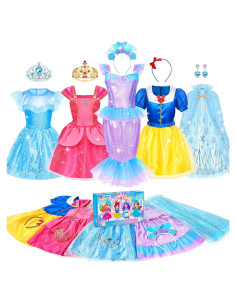 Vestido de Princesa Jeowoqao para Niñas 3-6 Años - Disfraz Completo