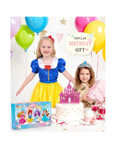 Vestido de Princesa Jeowoqao para Niñas 3-6 Años - Disfraz Completo