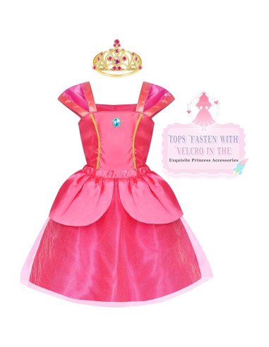 Vestido de Princesa Jeowoqao para Niñas 3-6 Años - Disfraz Completo