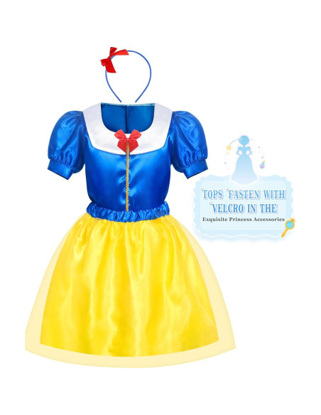 Vestido de Princesa Jeowoqao para Niñas 3-6 Años - Disfraz Completo