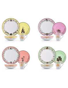 Juego de Vajilla Cerámica 16 Piezas Disney Princesas