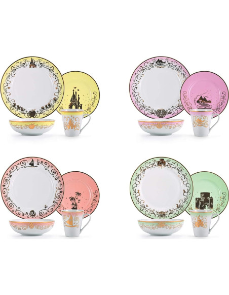 Juego de Vajilla Cerámica 16 Piezas Disney Princesas