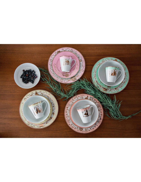 Juego de Vajilla Cerámica 16 Piezas Disney Princesas