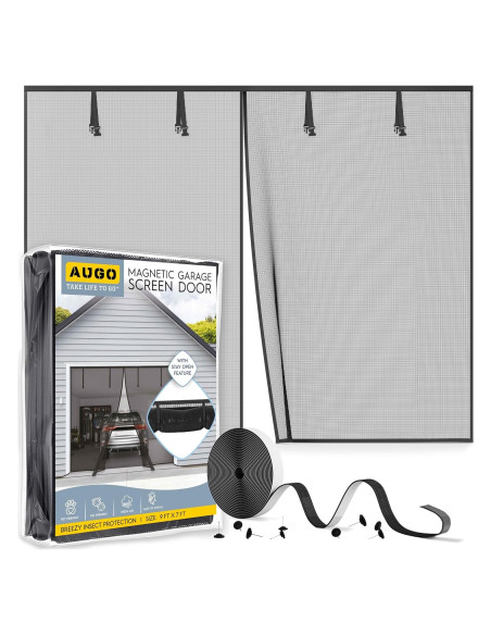 Pantalla de Puerta de Garaje AUGO 2.74x2.13m Malla Fibra Vidrio