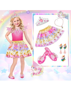 Disfraz de Princesa para Niñas Tlooe con Zapatos - 3 a 6 Años 2